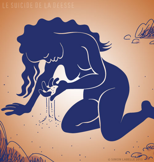 La Déesse en style ombres chinoises · Le suicide de la Déesse